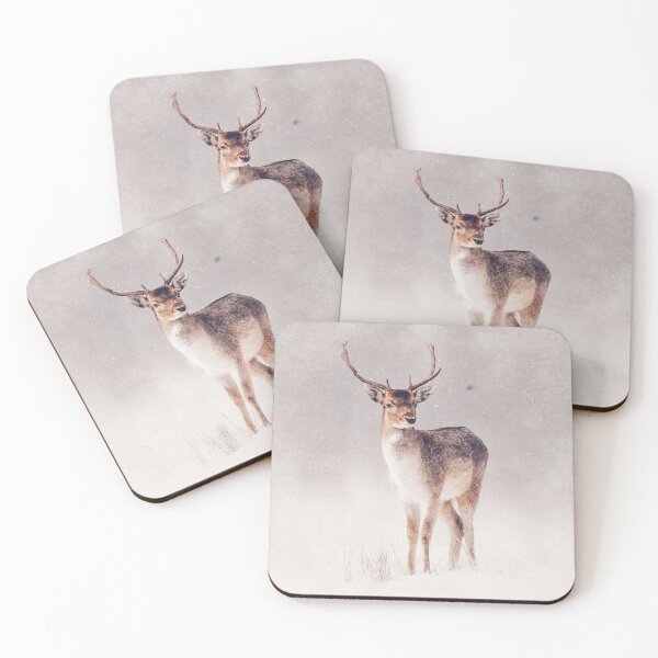 Item preview, Winter Deer Poster designed and sold by NicolasGlowArt.