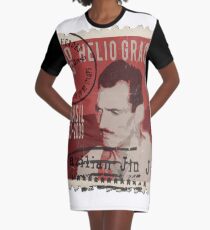 Helio Gracie Brazilian Jiu Jitsu BJJ Stamp Graphic T-Shirt Dress