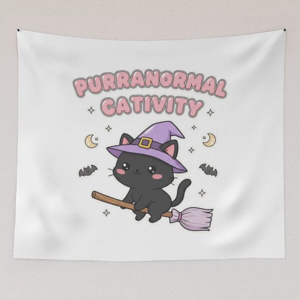 Item preview, Purranormal Cativity – Cute Halloween Witch Cat  designed and sold by House of Angel Jams.