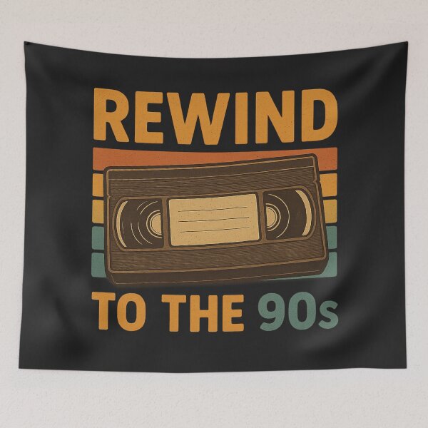Item preview, Rewind to the 90s – Retro VHS Nostalgia Design designed and sold by SablePL.