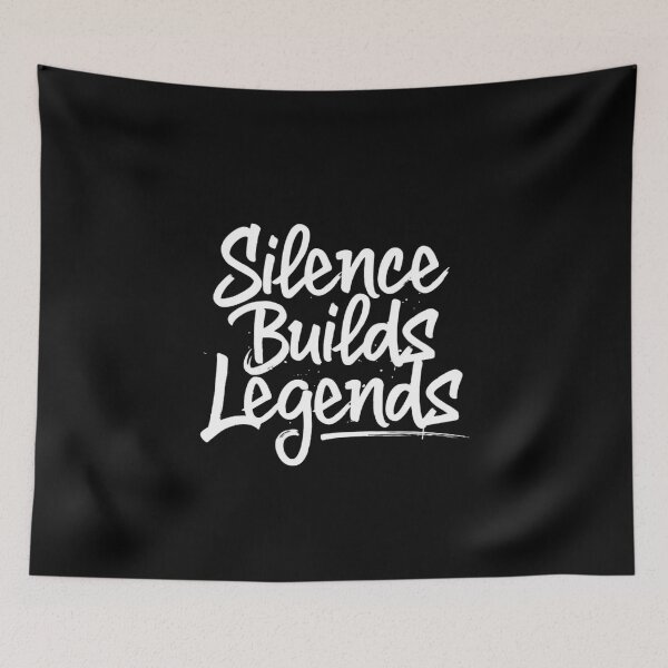 Item preview, Silence Builds Legends – Bold Graffiti Brush Script | Minimal Streetwear Quote designed and sold by Happyfreedom.