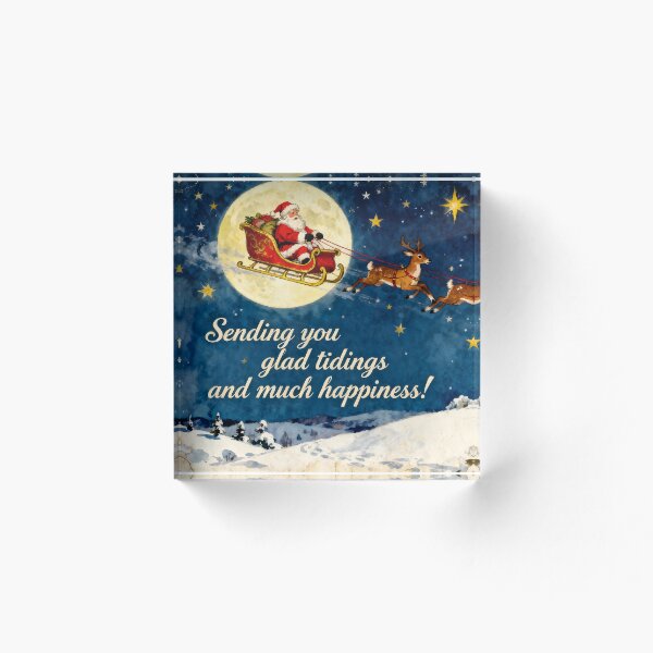 Item preview, 1920s Storybook Santa And Reindeer Flight designed and sold by Linnea-Arts.