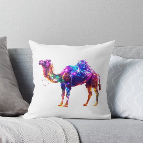 Item preview,  Neon Glowing Camel Art Print - Colorful Fantasy Desert Animal designed and sold by GloriousArtSKD.