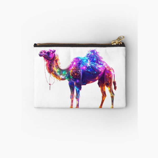 Item preview,  Neon Glowing Camel Art Print - Colorful Fantasy Desert Animal designed and sold by GloriousArtSKD.