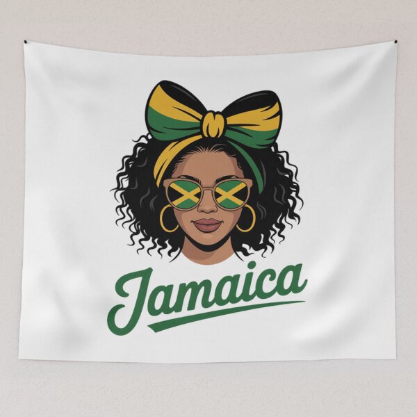 Item preview, Jamaican Girl Jamaica Flag Pride  designed and sold by SlogariArt.