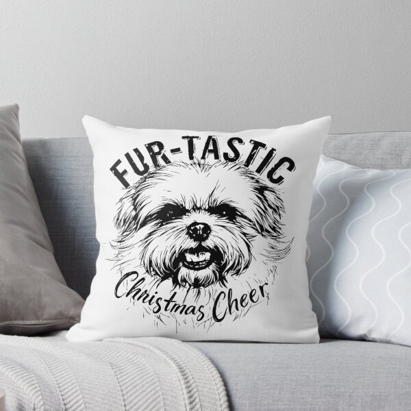 Item preview, Fur-tastic Christmas Cheer – Black & White Dog Sketch Design designed and sold by DavidTeeStudio.
