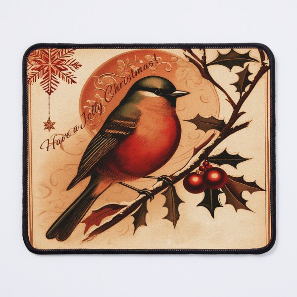 Item preview, Jolly Christmas Bird: Retro Christmas Joy | Gift for Christmas | Jolly Christmas | Vintage Winter Holiday Art | Vintage Bird Artwork designed and sold by UnhingedBird.