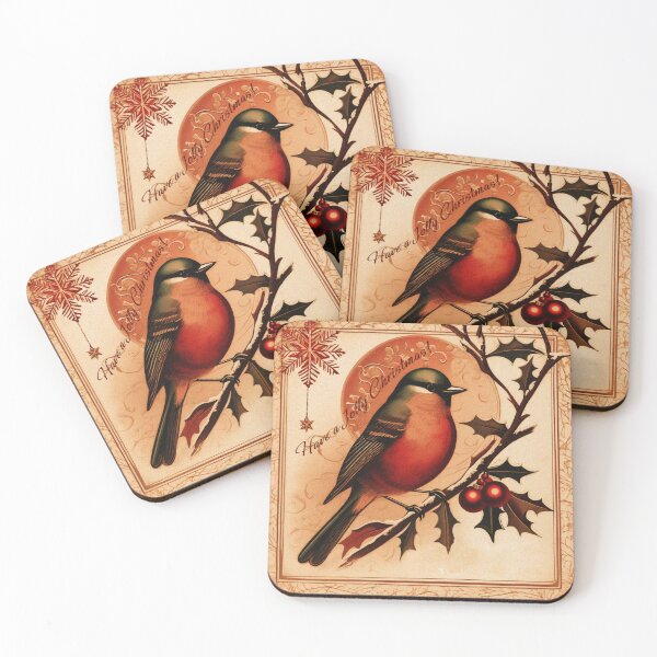Item preview, Jolly Christmas Bird: Retro Christmas Joy | Gift for Christmas | Jolly Christmas | Vintage Winter Holiday Art | Vintage Bird Artwork designed and sold by UnhingedBird.