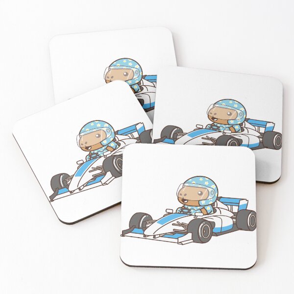 Item preview, Cute Capybara Race Car Driver | Kawaii Racing Animal Illustration designed and sold by holywarter.