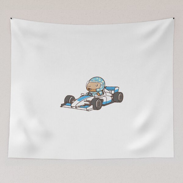 Item preview, Cute Capybara Race Car Driver | Kawaii Racing Animal Illustration designed and sold by holywarter.