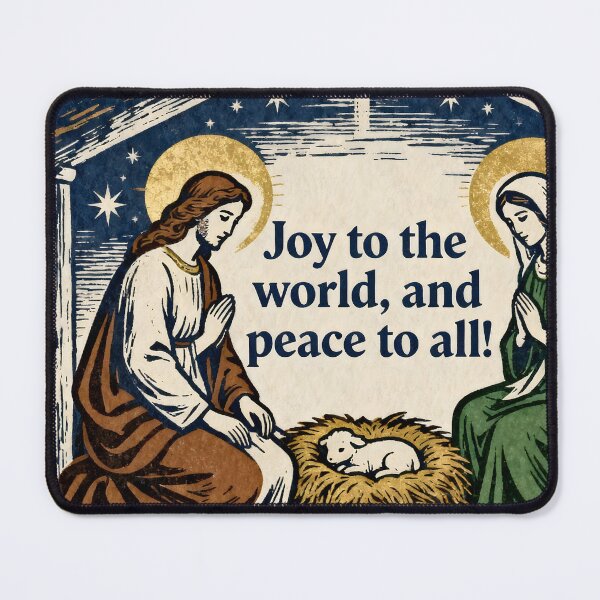 Item preview, Vintage Nativity Peace and Joy Card designed and sold by Linnea-Arts.