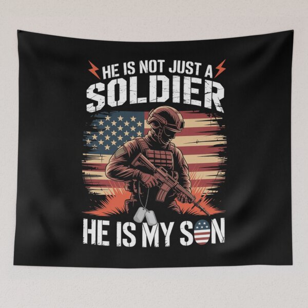 Item preview, Proud Soldier Parents Mom Dad He Is My Son  designed and sold by SlogariArt.