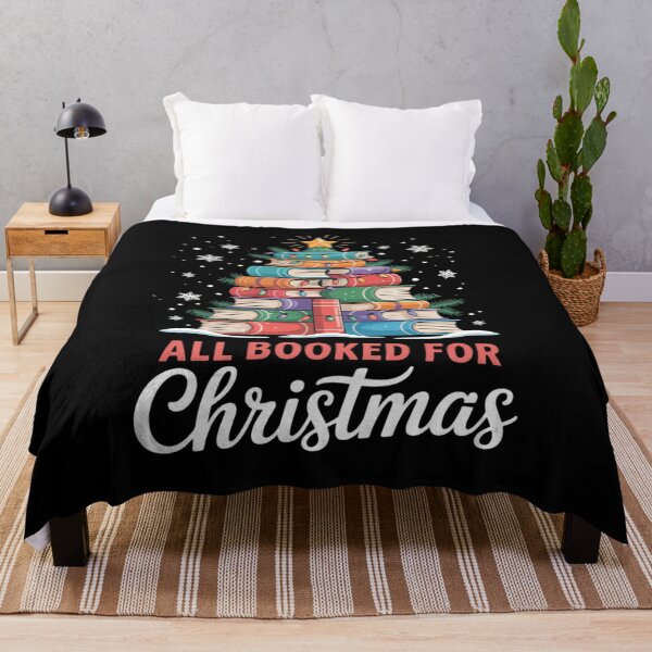 Item preview, All Booked For Christmas Book Christmas Tree Lights Apparel designed and sold by MinaReinger.