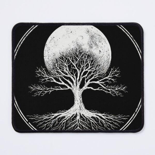 Item preview, Tree of life silhouette with Moon in distance, wicca pagan  designed and sold by thewandswant.