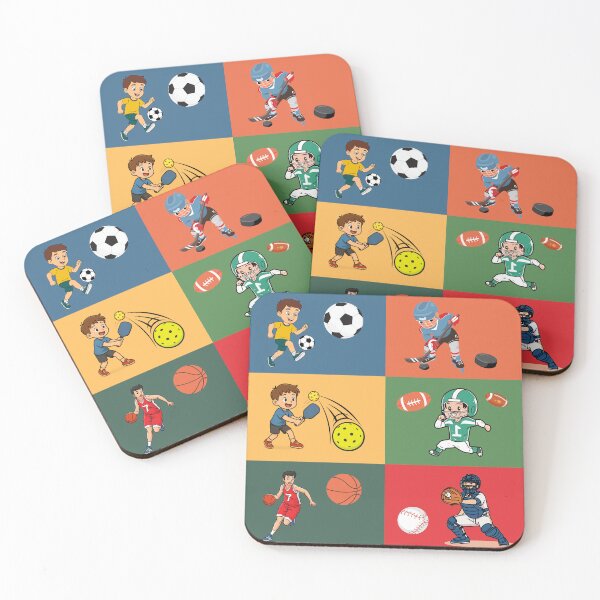 Item preview, Cute Kids Playing Sports – Fun Cartoon Ball Illustration Poster designed and sold by CHANCHANAI.