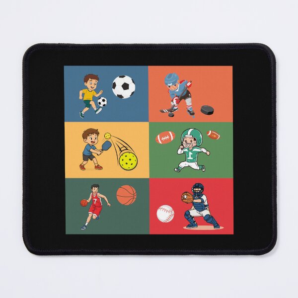 Item preview, Cute Kids Playing Sports – Fun Cartoon Ball Illustration Poster designed and sold by CHANCHANAI.