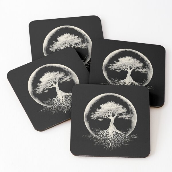 Item preview, Tree shadow Moon Wicca Pagan art design  designed and sold by thewandswant.