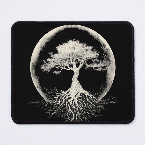 Item preview, Tree shadow Moon Wicca Pagan art design  designed and sold by thewandswant.