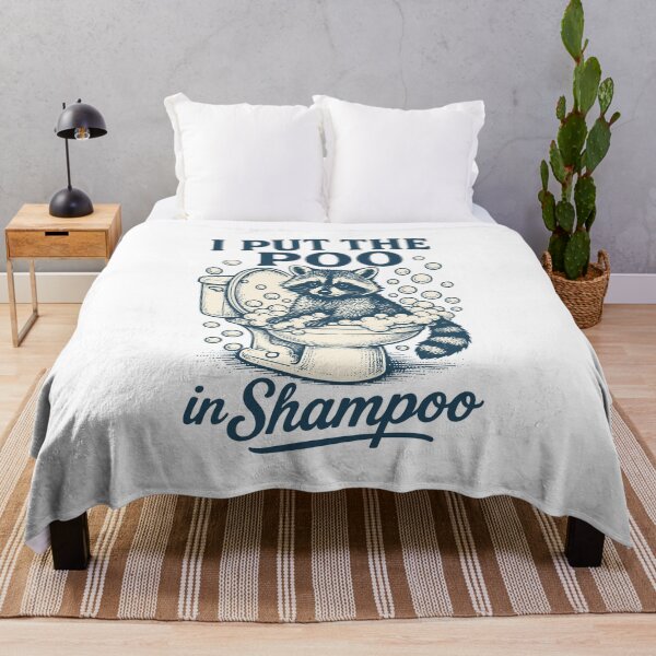 Item preview, I Put The Poo In Shampoo Raccoon Humor Meme designed and sold by LuminOrb.