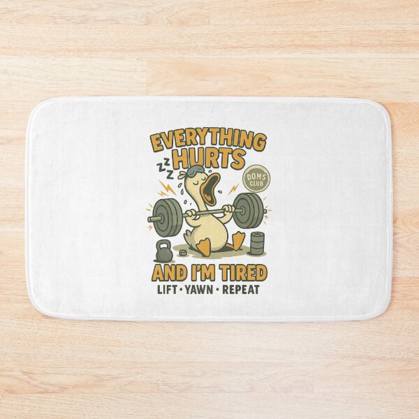 Item preview, Everything Hurts and I’m Tired – Funny Gym Duck Lifting Design designed and sold by PhilllandArt.