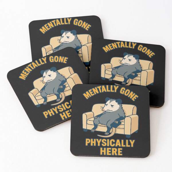 Item preview, Mentally Gone Physically Here Funny Possum designed and sold by LuminOrb.