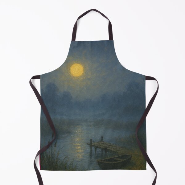 Item preview, Foggy Marshland – Wooden Pier & Rowboat in Mist designed and sold by Syrupulse.