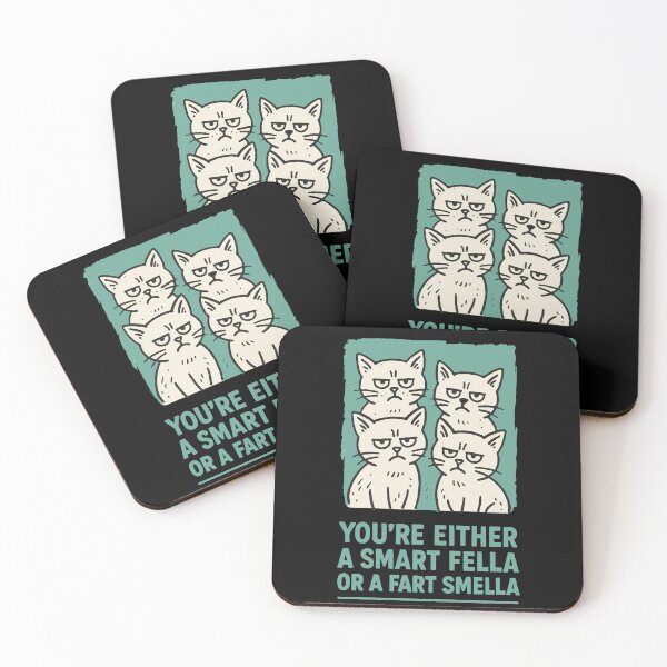 Item preview, Smart Fella or Fart Smella Cats Meme Humor designed and sold by LuminOrb.