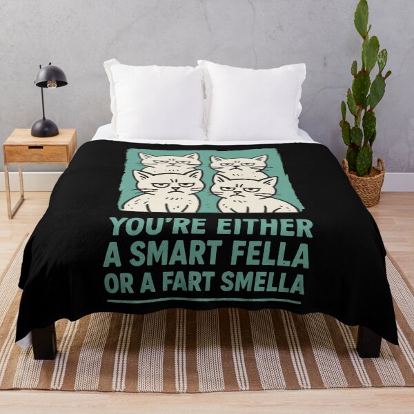 Item preview, Smart Fella or Fart Smella Cats Meme Humor designed and sold by LuminOrb.