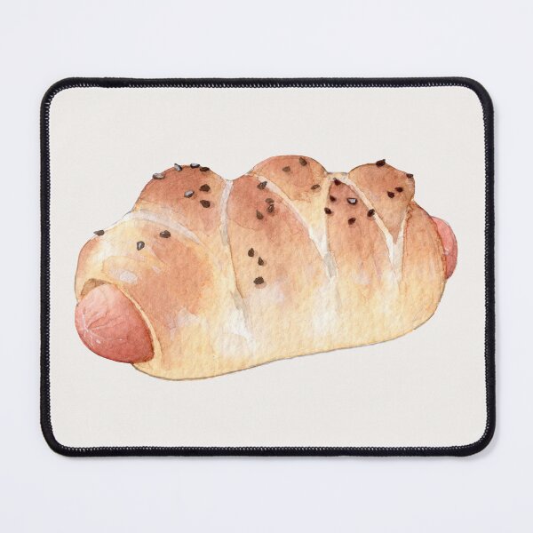 Item preview, Chinese Sausage Bread – Watercolor Bakery Illustration (Cutout) designed and sold by EmeraldeaArt.