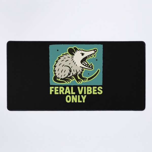 Item preview, Feral Vibes Only Possum Humor Quote Tee designed and sold by LuminOrb.
