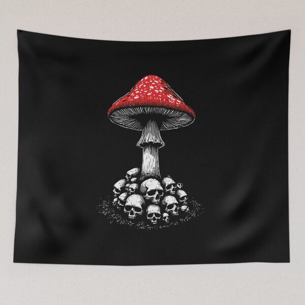 Item preview, Toxic Harvest: Death Cap Mushroom on Skull Pile designed and sold by Krypteek.