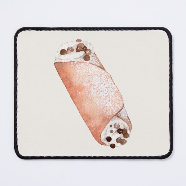Item preview, Watercolor Cannoli Illustration – Italian Dessert Art (Cutout) designed and sold by EmeraldeaArt.