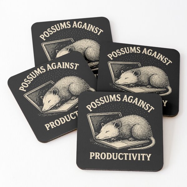Item preview, Possums Against Productivity Humor Meme designed and sold by LuminOrb.
