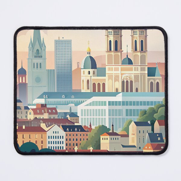 Item preview, Minimalist skyline of Lyon designed and sold by paulrommer.
