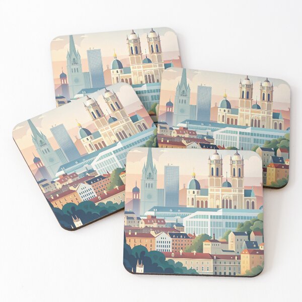 Item preview,  Minimalist skyline of Lyon designed and sold by paulrommer.