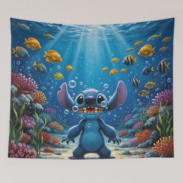 Item preview, Stitch marvels at the underwater world designed and sold by cloud lee.