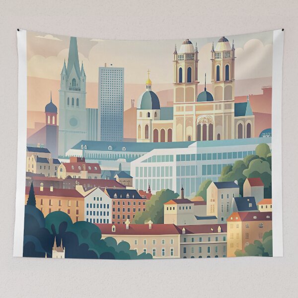 Item preview,  Minimalist skyline of Lyon designed and sold by paulrommer.