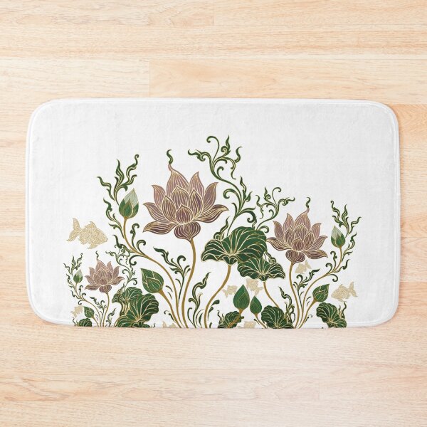 Item preview, Classic digital art lotus and fish designed and sold by Dechaphopearsri.