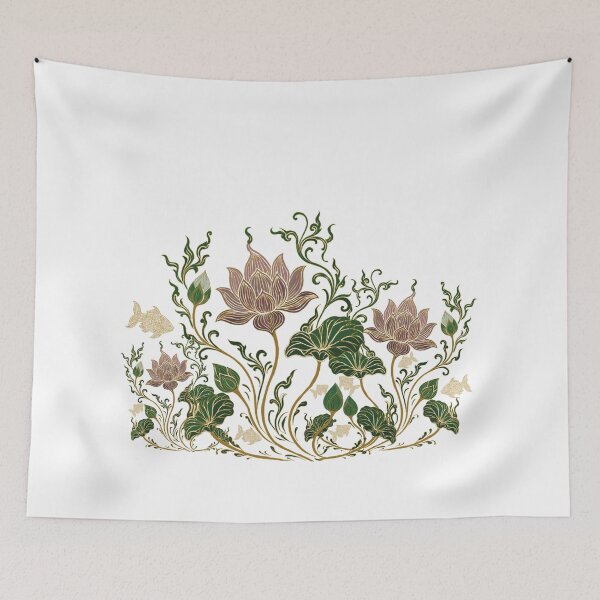 Item preview, Classic digital art lotus and fish designed and sold by Dechaphopearsri.