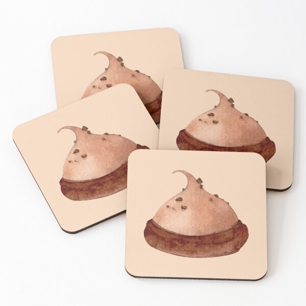 Item preview, Chocolate Meringue – Watercolor Dessert Illustration (Cutout) designed and sold by EmeraldeaArt.