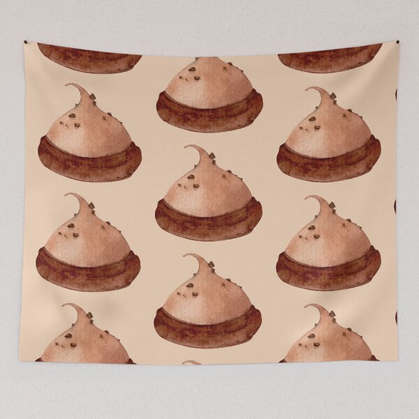 Item preview, Chocolate Meringue – Watercolor Dessert Illustration (Cutout) designed and sold by EmeraldeaArt.