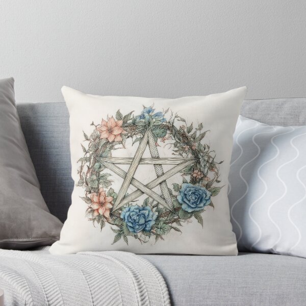 Item preview, Pagan Wiccan Pentagram floral designed and sold by thewandswant.