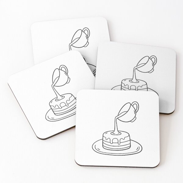 Item preview, A syrup stream pouring from bowl onto dessert cake designed and sold by rasagamastore.