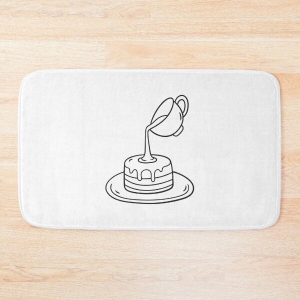 Item preview, A syrup stream pouring from bowl onto dessert cake designed and sold by rasagamastore.