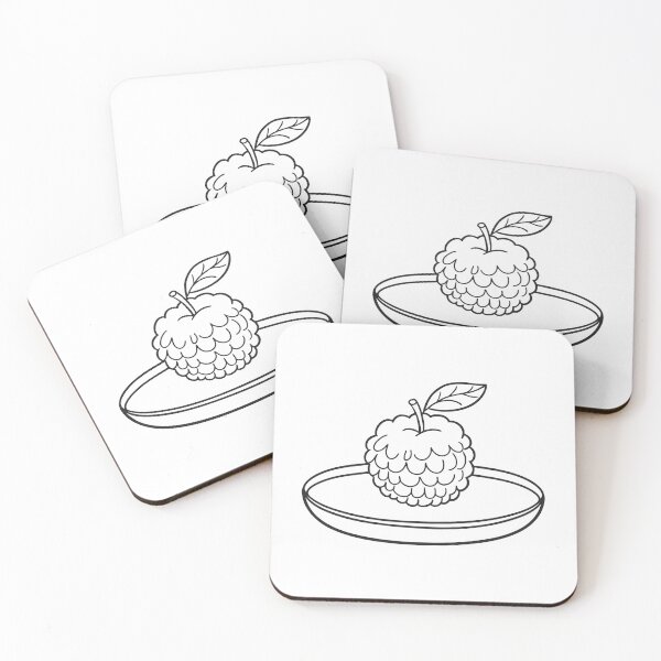 Item preview, Sugar apple with stem and leaves on a round plate designed and sold by rasagamastore.