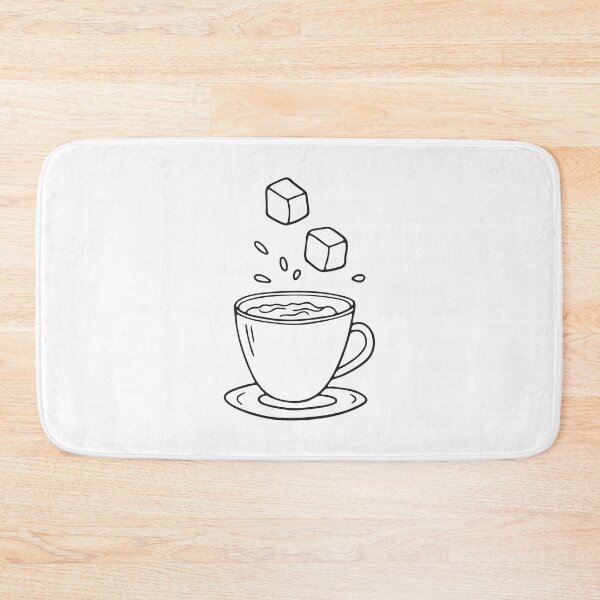 Item preview, Two sugar cubes dropping into a glass of hot drink designed and sold by rasagamastore.