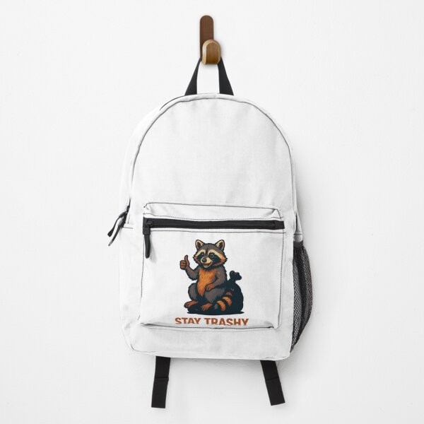 Item preview, Stay Trashy Raccoon Meme Humor Quote designed and sold by LuminOrb.