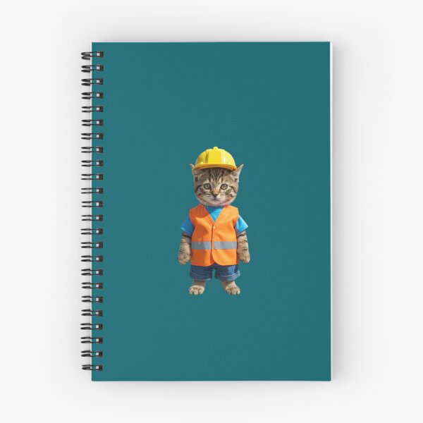 Item preview, Builder Cat – The Cute Tabby Construction Worker designed and sold by PixelVibe782.