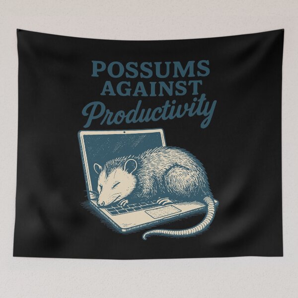 Item preview, Possums Against Productivity Funny Meme Tee designed and sold by LuminOrb.