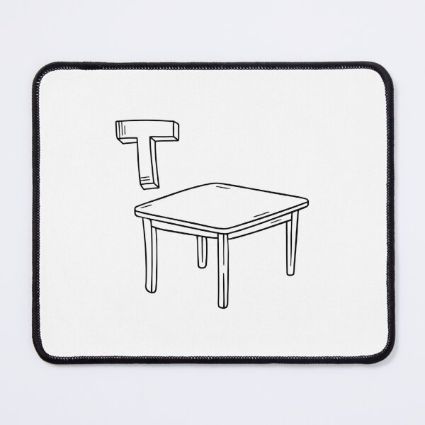 Item preview, An illustration of letter T stands for Table designed and sold by rasagamastore.